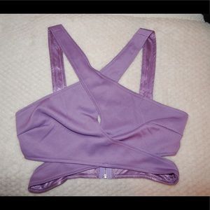 TOBI purple crossed top